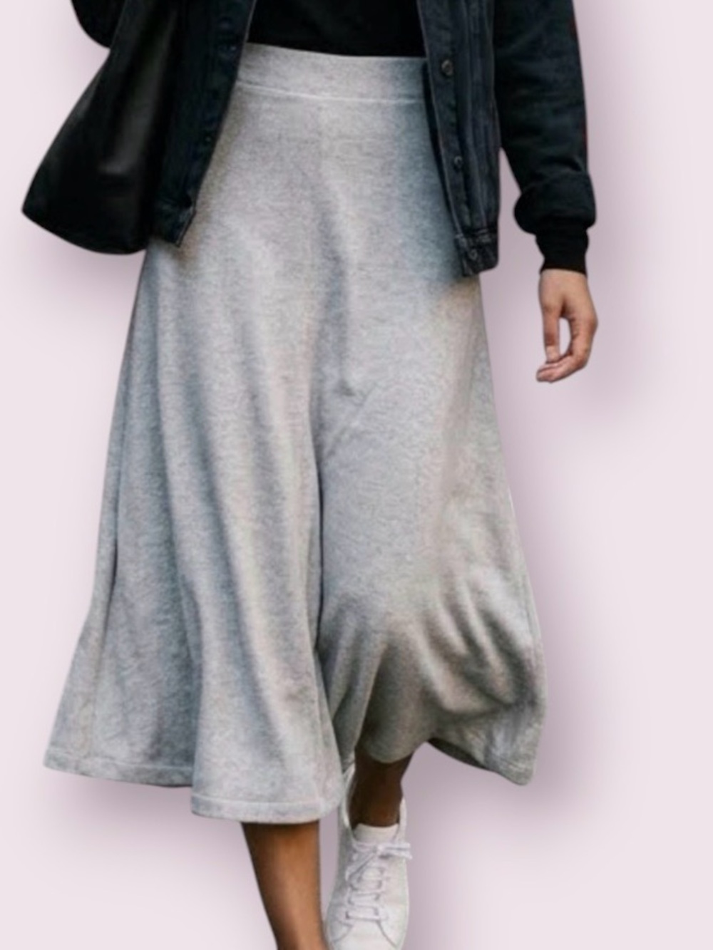 NWT Zara Lightweight Linen Blend Midi Sweater Skirt Oatmeal Cream Size Small